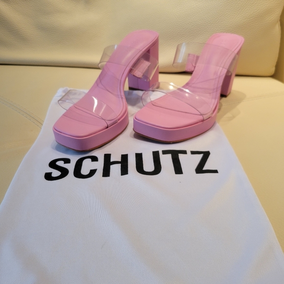 NEW SCHUTZ Ariella Platfom Block Heel Sandals - Picture 8 of 8